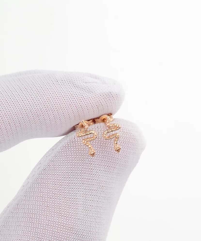 Auksiniai auskarai "Gyvatės"