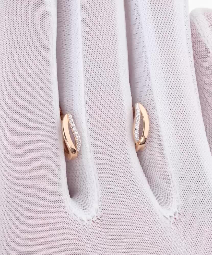 Auksiniai auskarai su cirkoniais