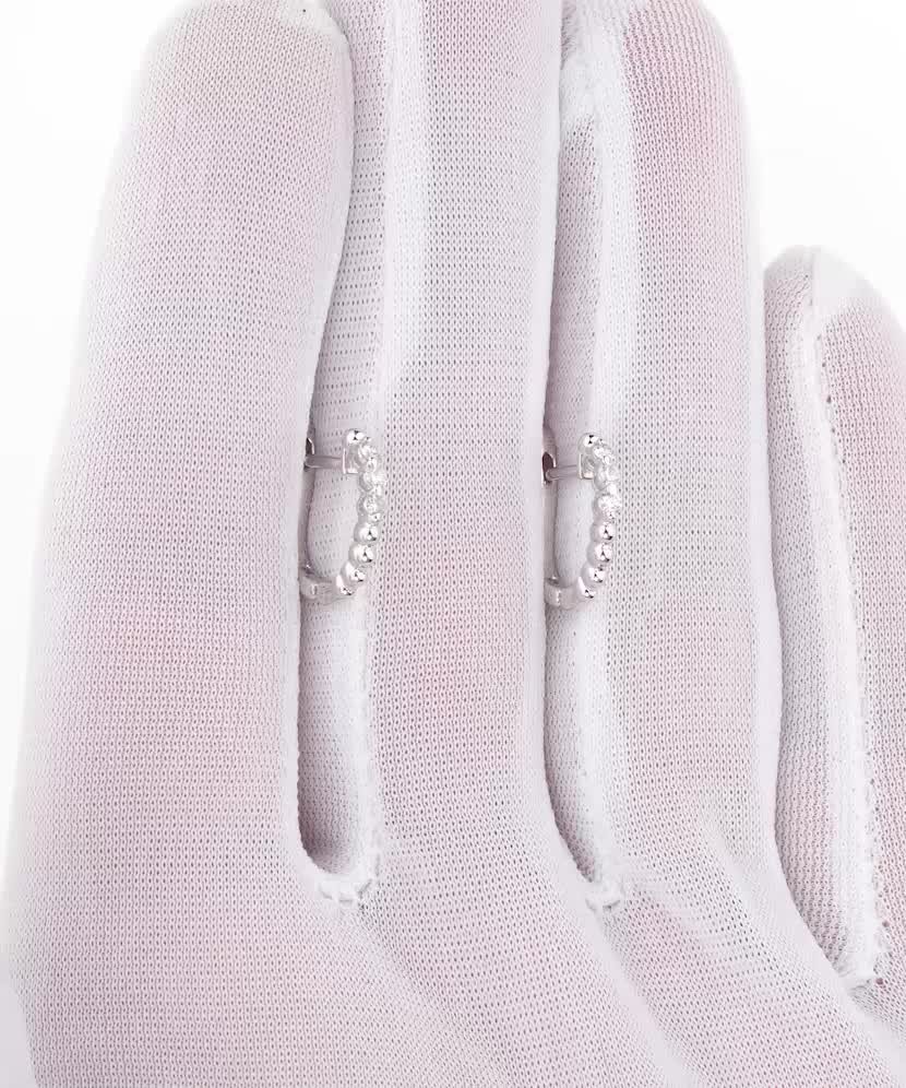 Balto aukso auskarai su briliantais