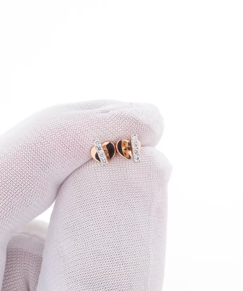 Auksiniai auskarai su briliantais