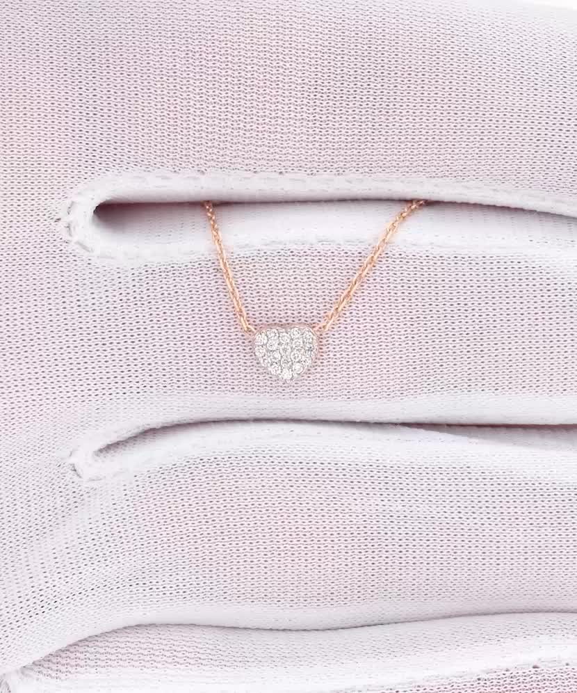 Auksinė grandinėlė su briliantiniu pakabuku "Širdelė"