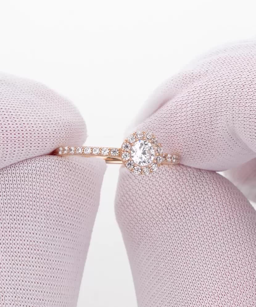 Auksinis žiedas su cirkoniais