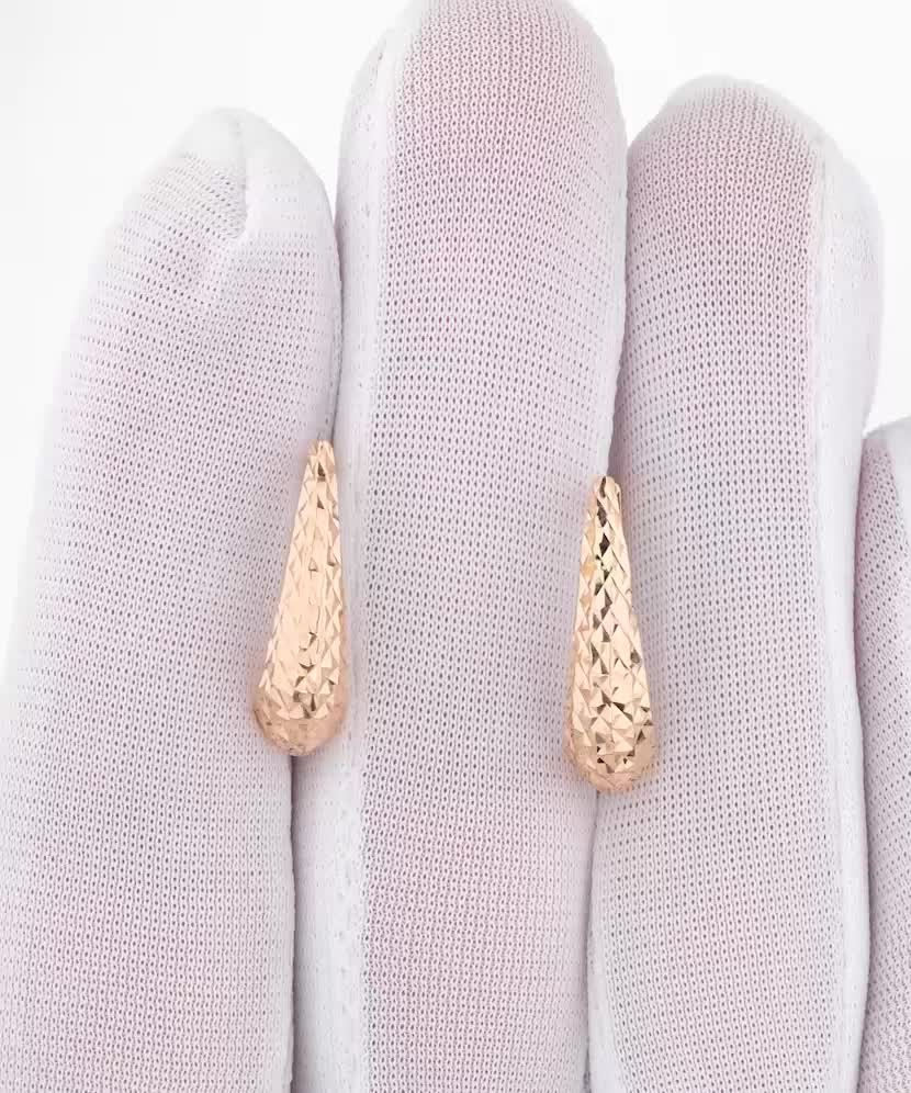 Auksiniai graviruoti auskarai