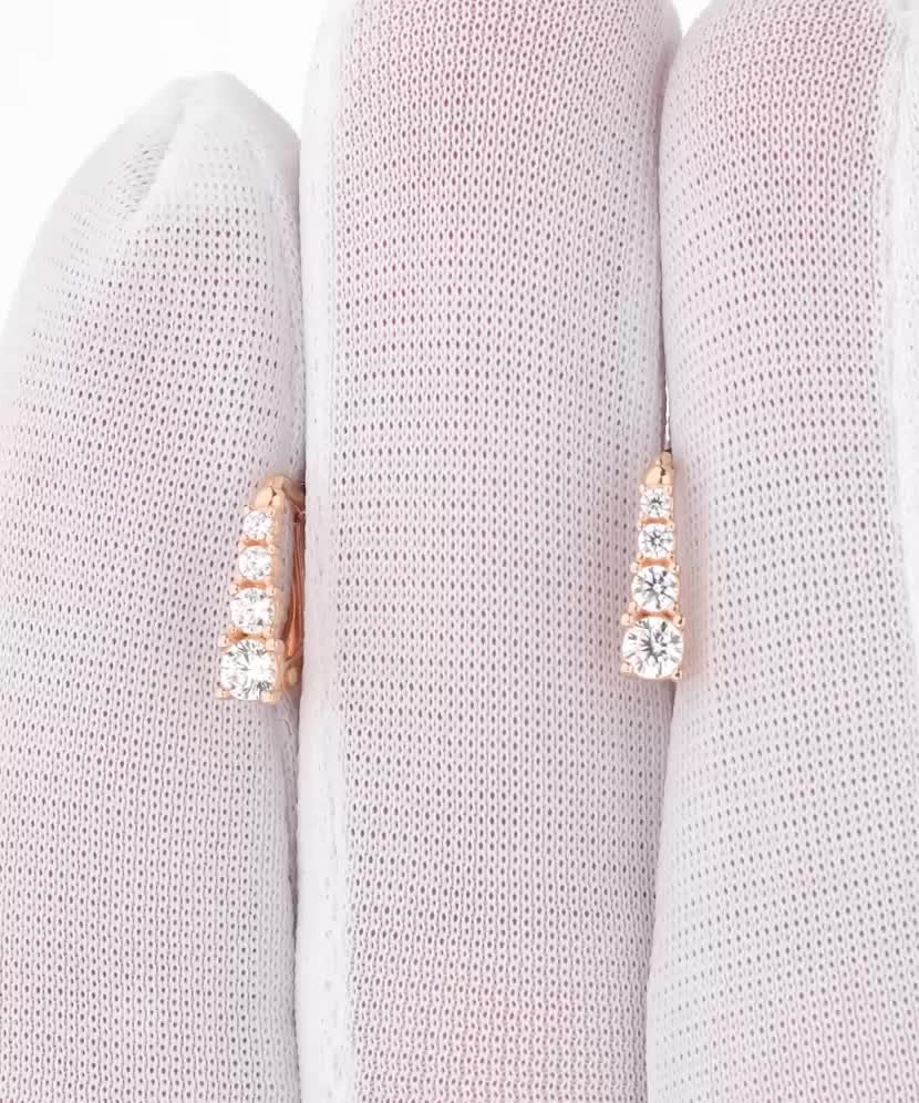 Auksiniai auskarai su cirkoniais