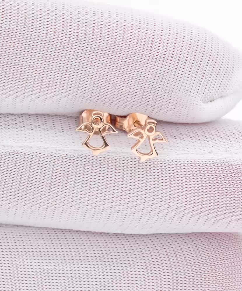 Auksiniai auskarai "angeliukas"