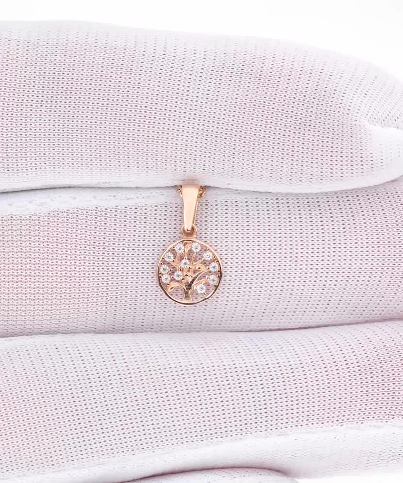 Auksinis pakabukas su cirkoniais "Gyvybės medis"