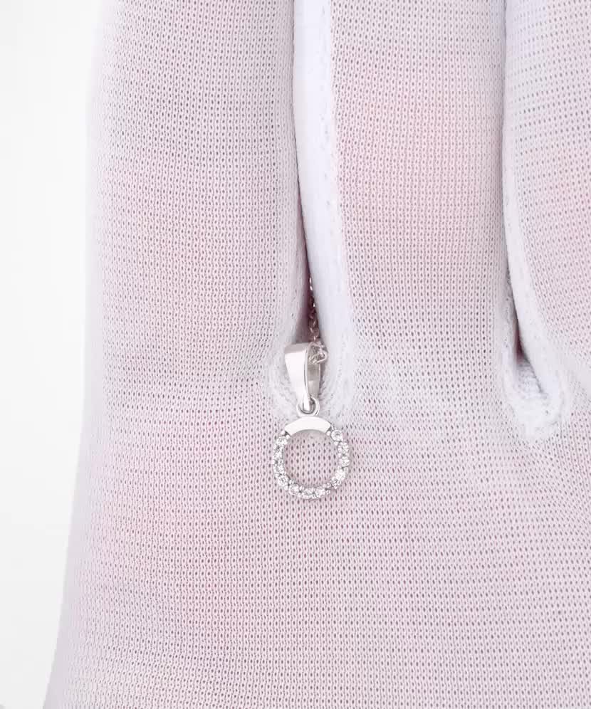 Balto aukso pakabukas su cirkoniais