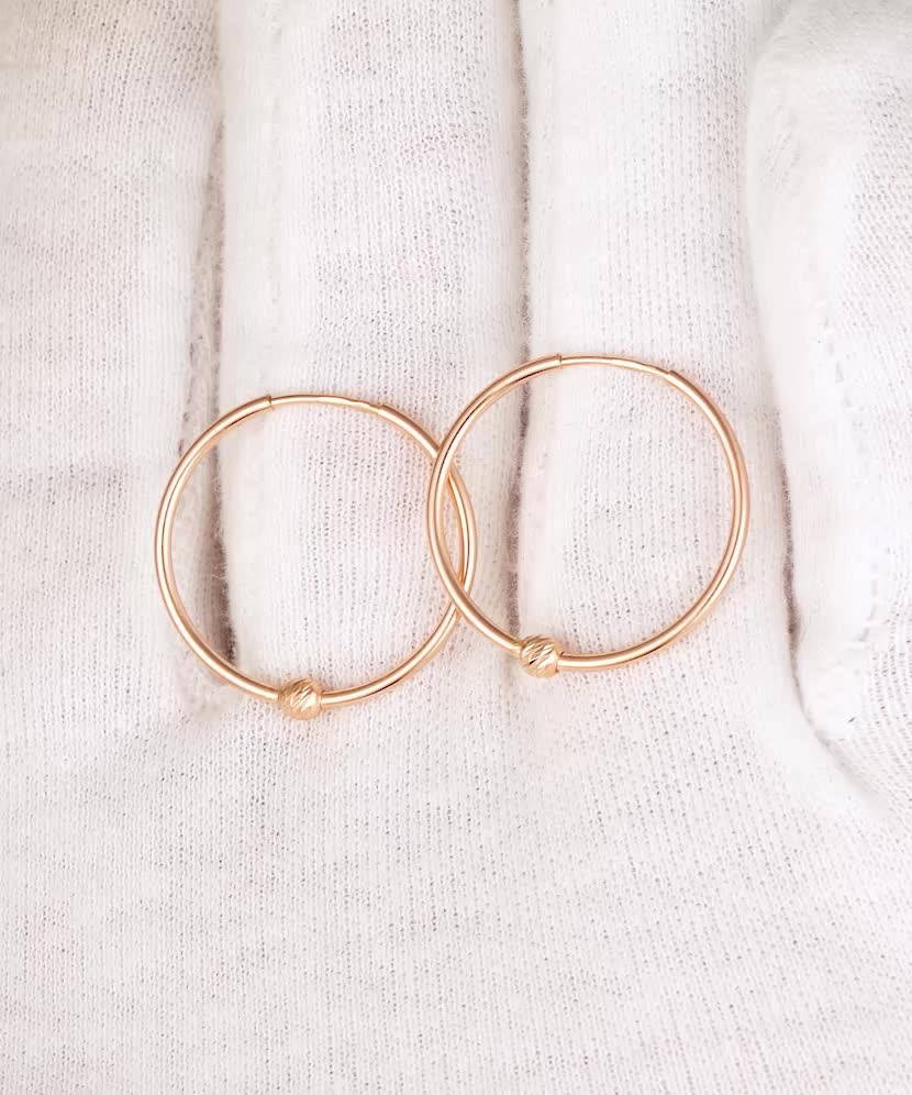 Auksiniai auskarai rinkutės 22mm - Auksiniai auskarai - Goldinga