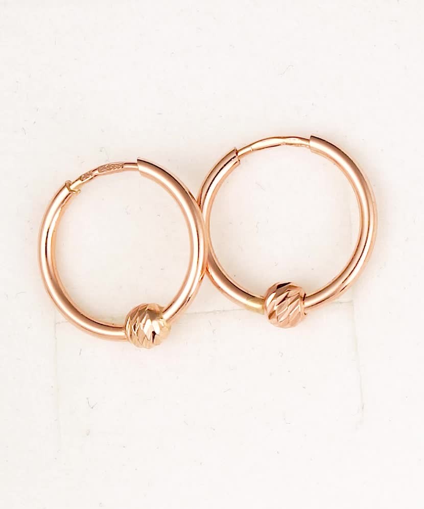 Auksiniai auskarai rinkutės 13mm - Auksiniai auskarai - Goldinga