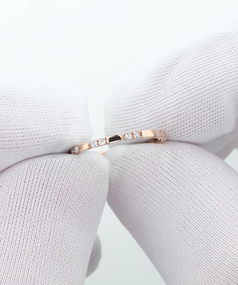 Auksinis žiedas su cirkoniais - Auksiniai žiedai - Goldinga