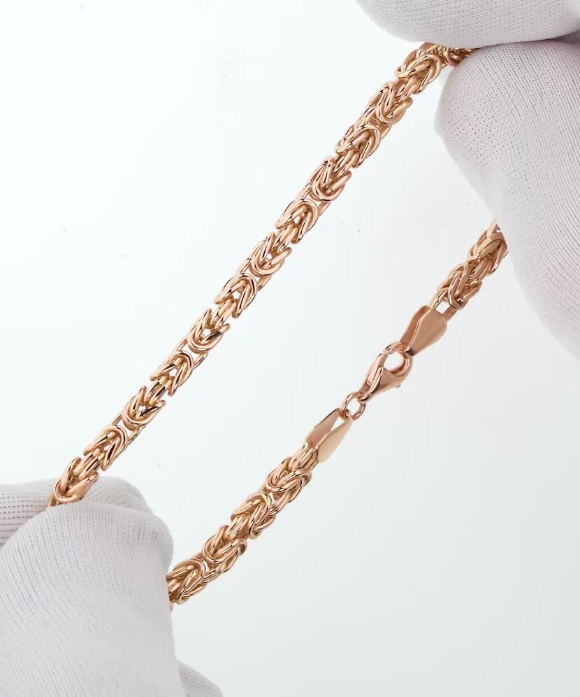 Auksinė apyrankė "Royal python" 3.4mm - Auksinės apyrankės - Goldinga