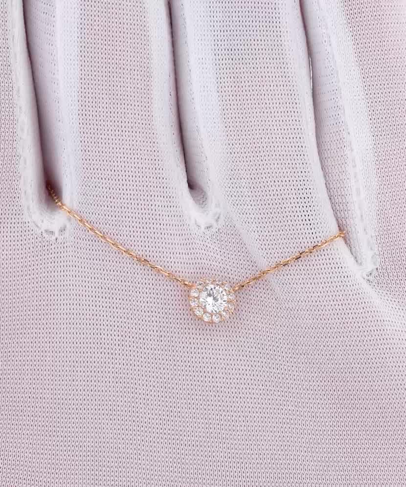 Auksinė grandinėlė su cirkonio pakabuku  - Goldinga