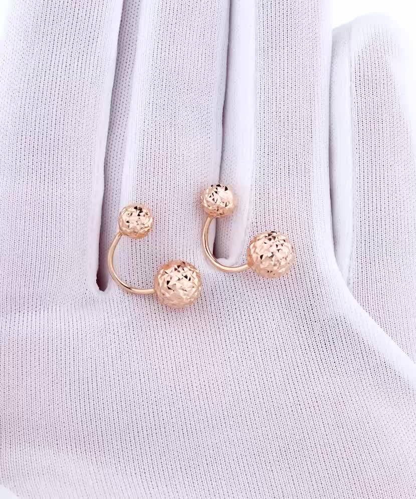 Auksiniai graviruoti auskarai - Auksiniai auskarai - Goldinga