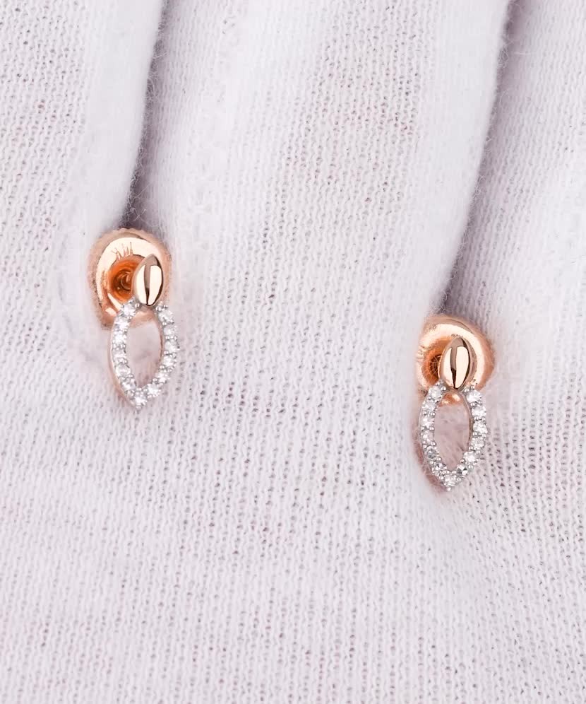 Auksiniai auskarai su deimantais  - Goldinga