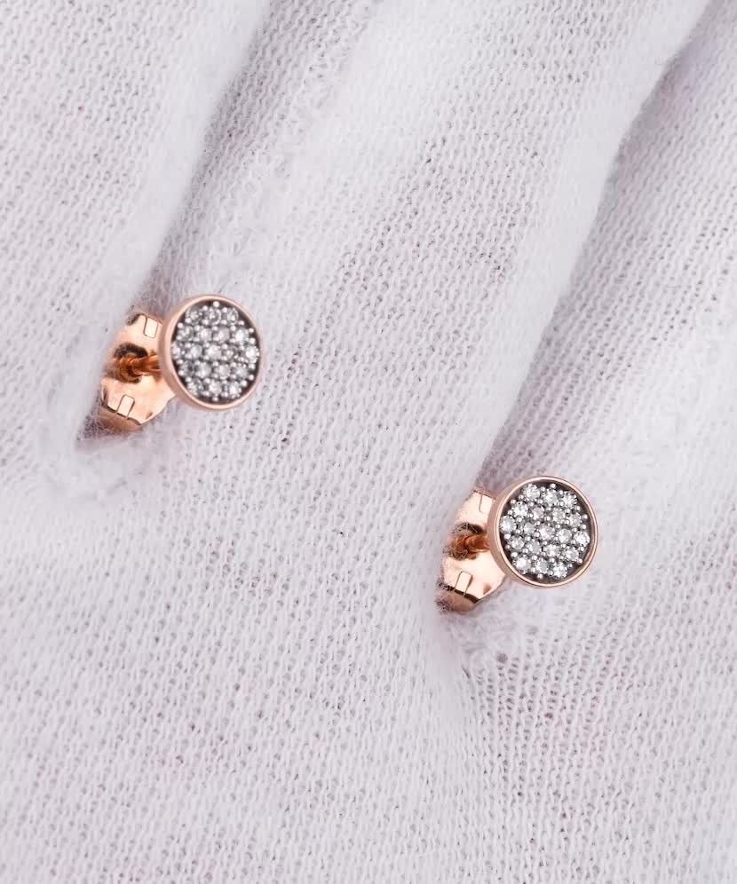 Auksiniai auskarai su deimantais  - Goldinga