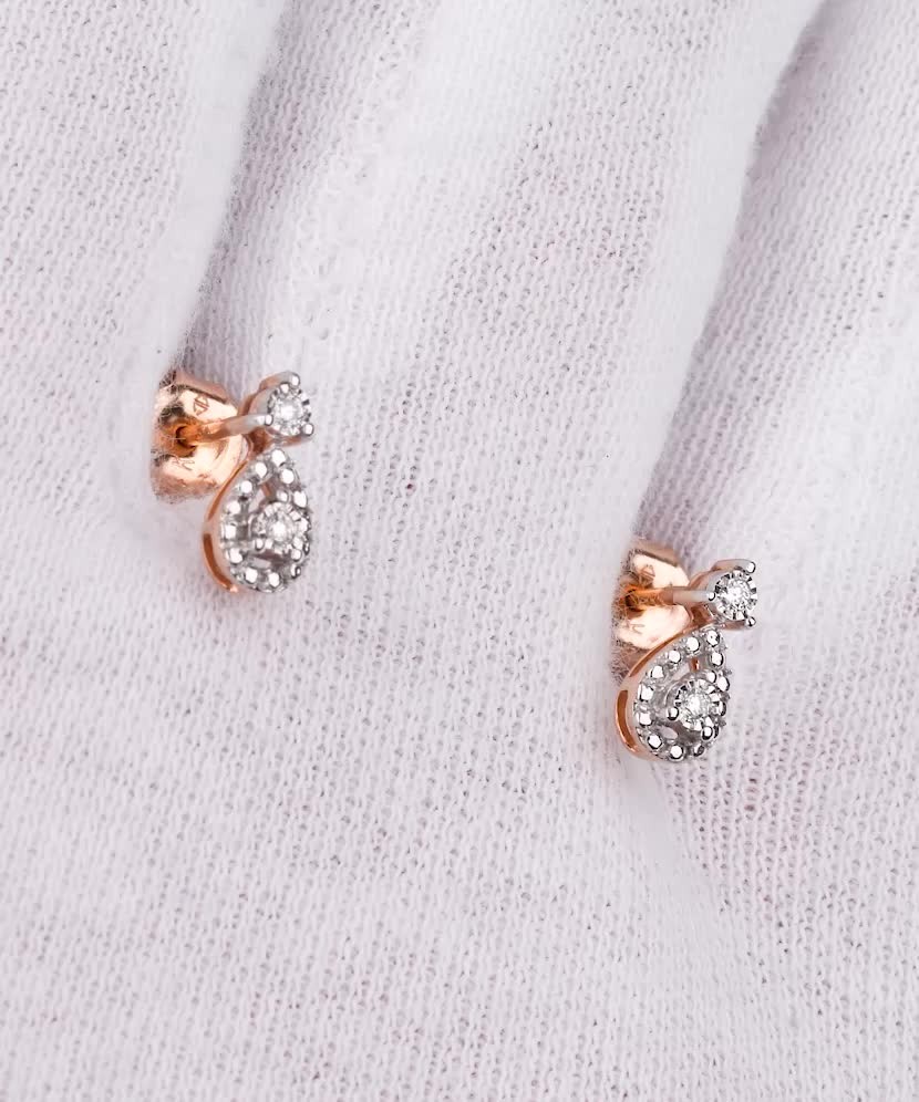 Auksiniai auskarai su briliantais  - Goldinga