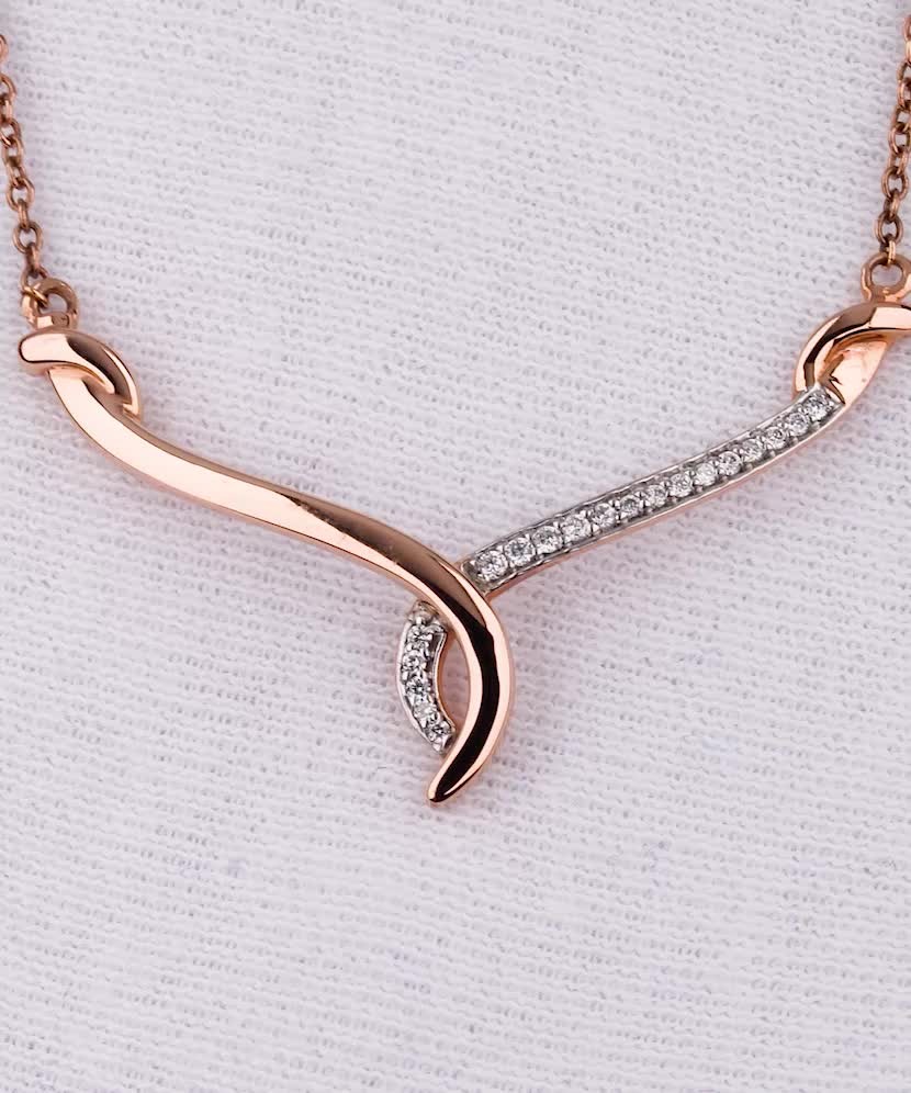 Auksinė grandinėlė su deimantiniu pakabuku  - Goldinga