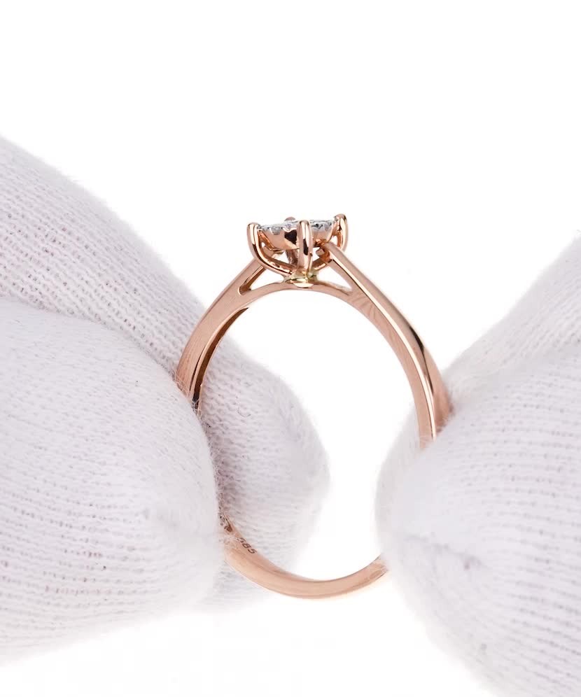 Auksinis žiedas su briliantais  - Goldinga