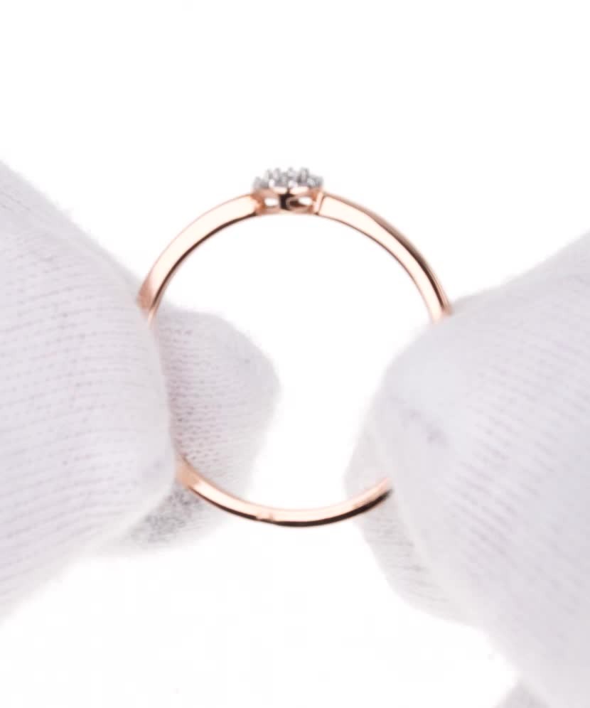 Auksinis žiedas su deimantais  - Goldinga