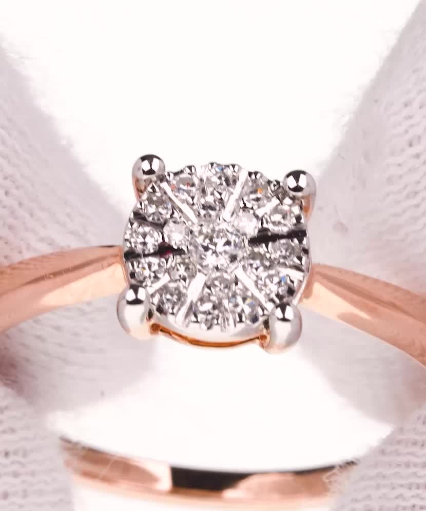 Auksinis žiedas su deimantais  - Goldinga