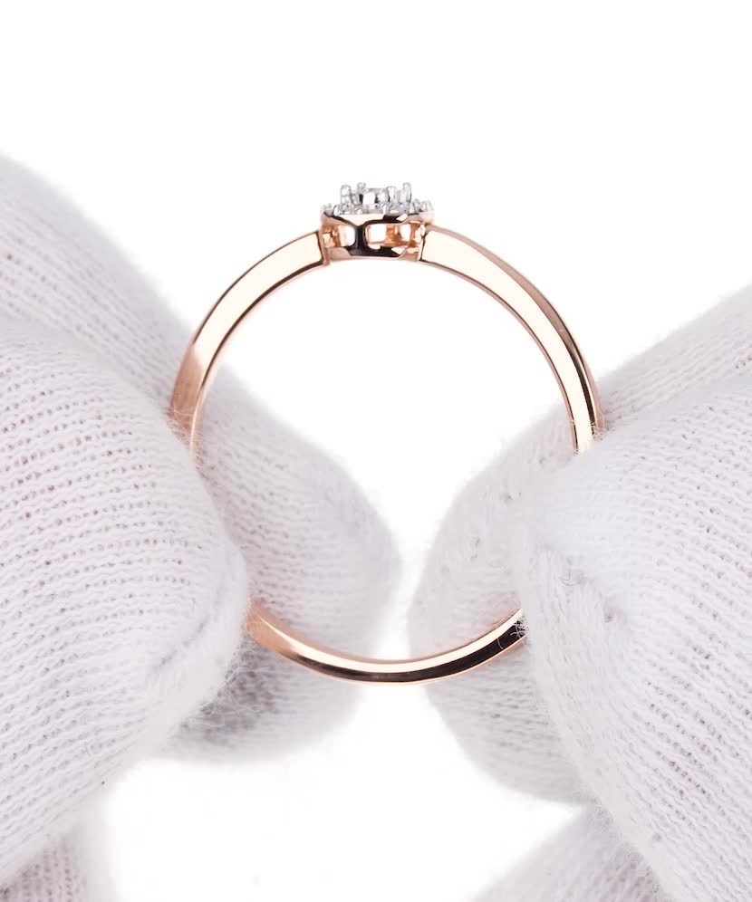 Auksinis žiedas su briliantais  - Goldinga