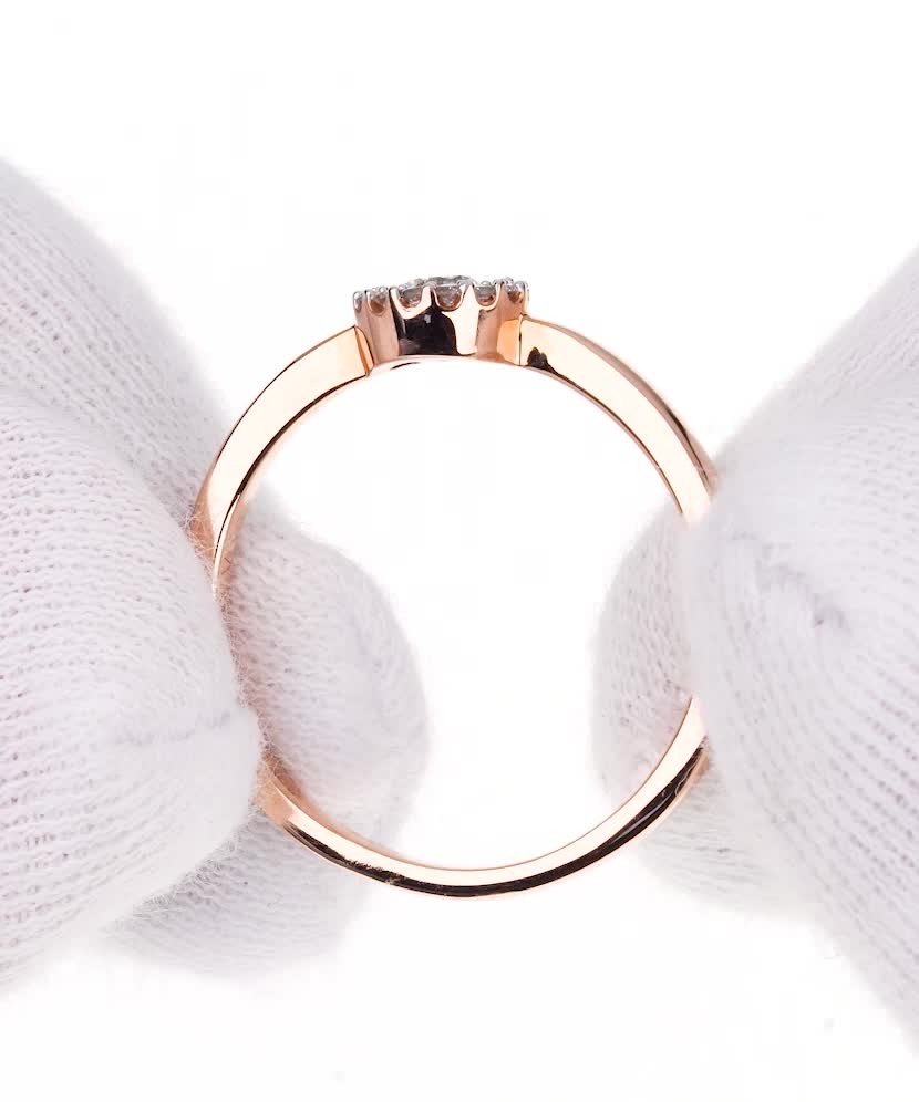 Auksinis žiedas su briliantais  - Goldinga