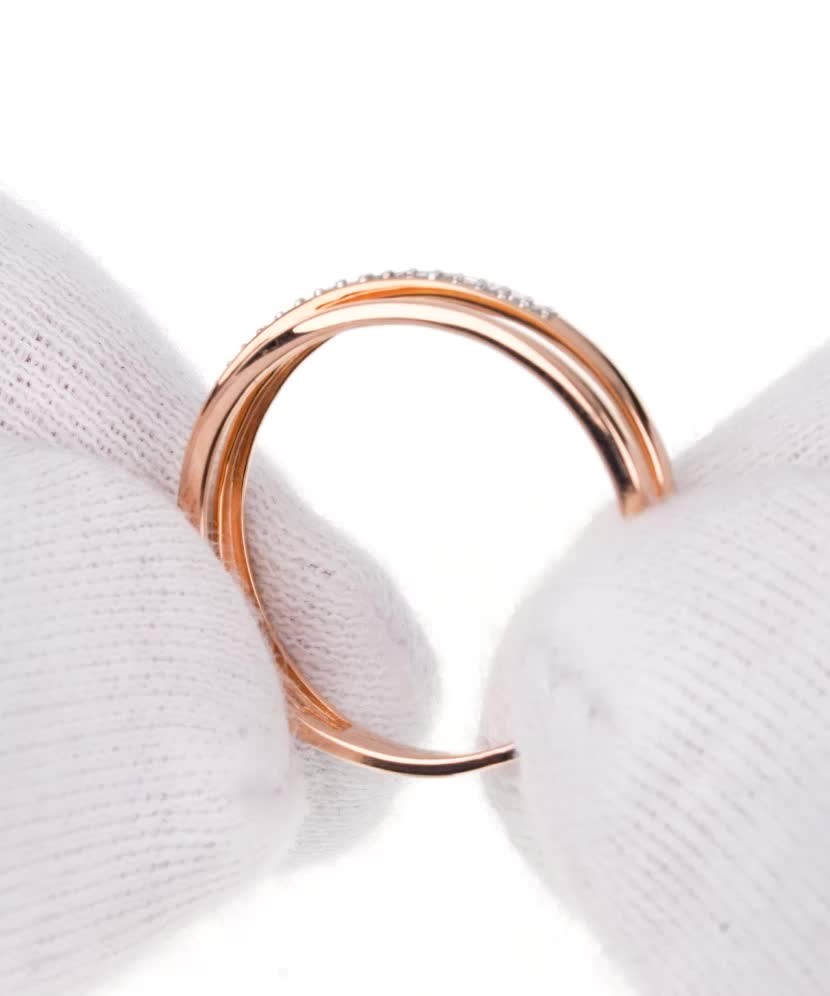 Auksinis žiedas su deimantais  - Goldinga