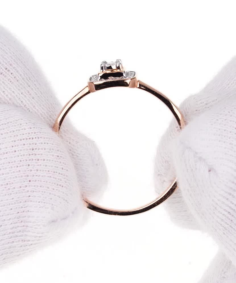 Auksinis žiedas su deimantais  - Goldinga