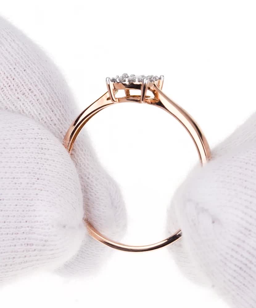 Auksinis žiedas su briliantais  - Goldinga