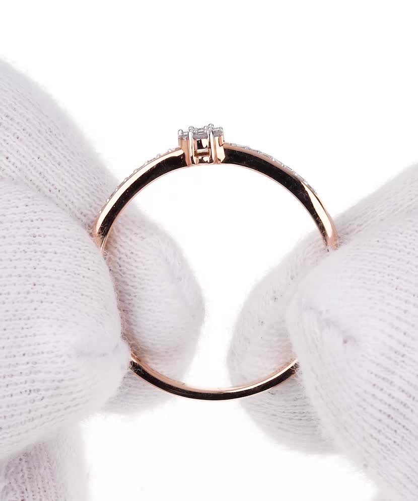 Auksinis žiedas su deimantais  - Goldinga