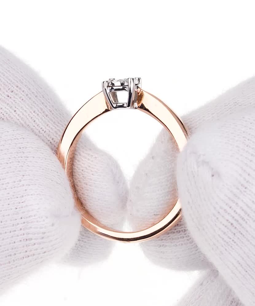 Auksinis žiedas su briliantais  - Goldinga