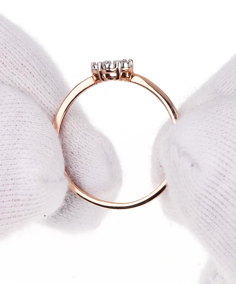 Auksinis žiedas su deimantais  - Goldinga