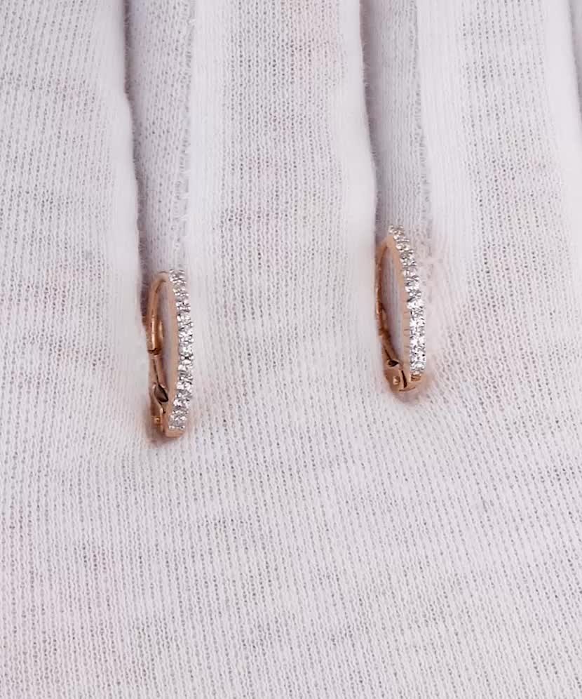 Auksiniai Auskarai Su Cirkoniais  - Goldinga