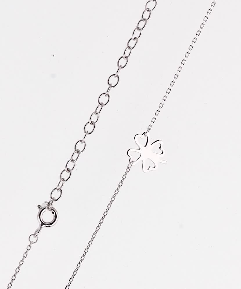 Sidabrinė grandinėlė su pakabuku "Dobilas"  - Goldinga