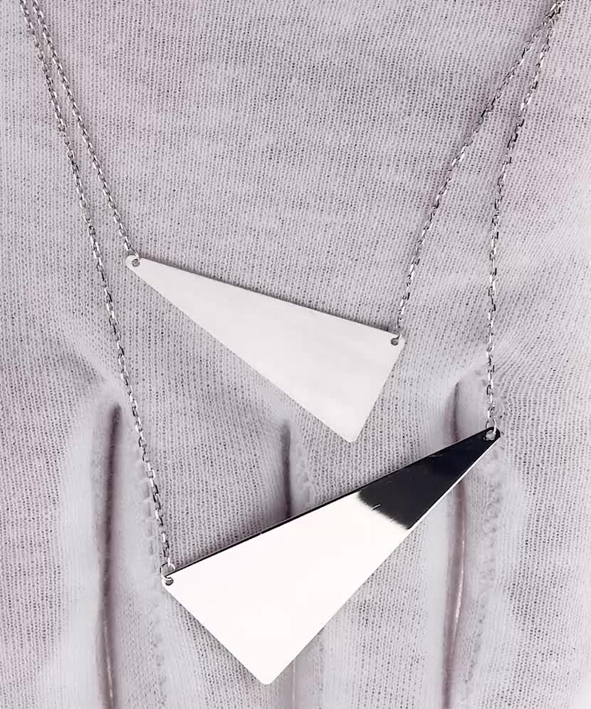 Dviguba sidabrinė grandinėlė su pakabukais  - Goldinga