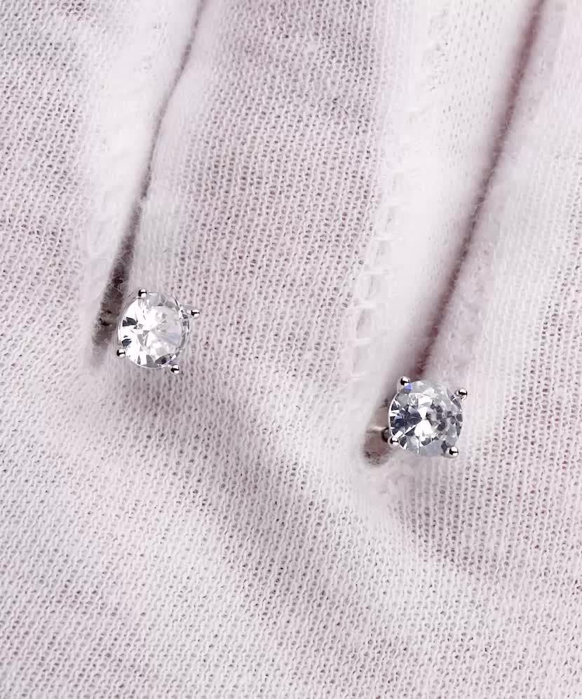 Sidabriniai auskarai su cirkoniais  - Goldinga