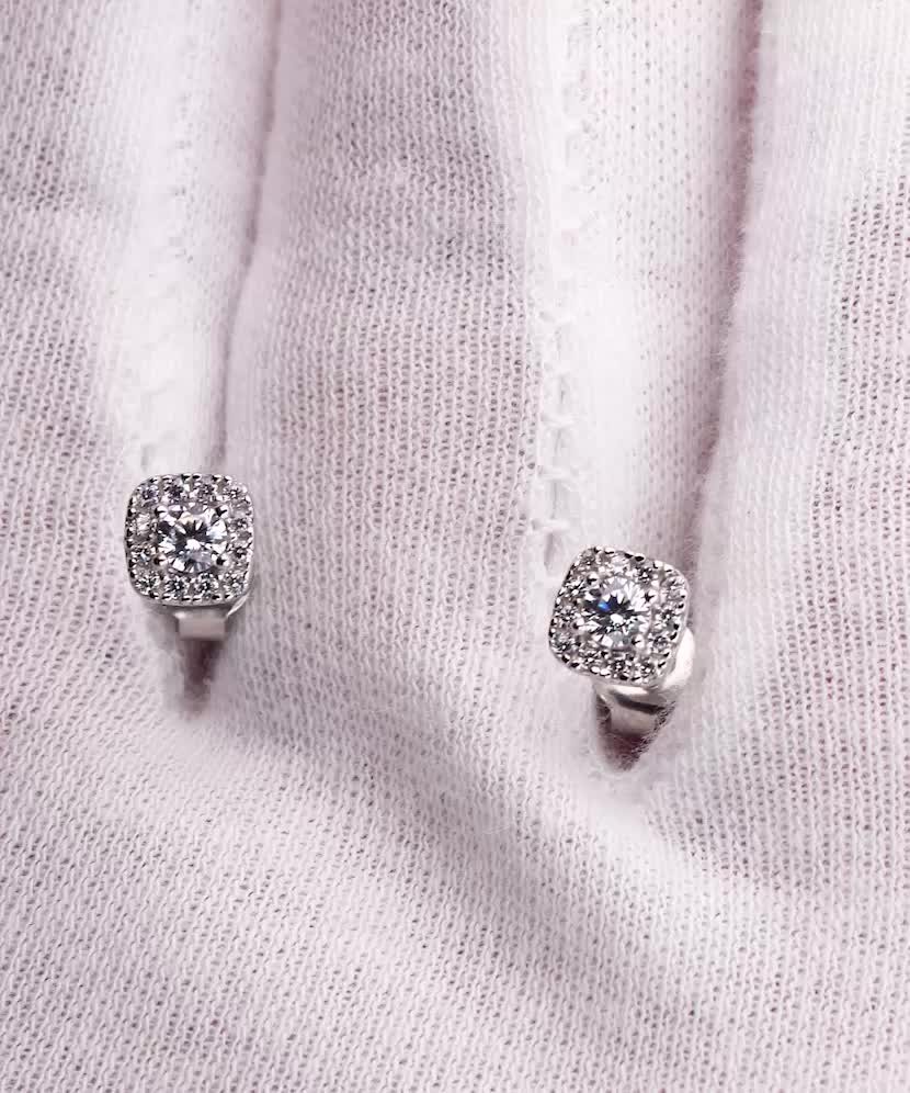 Sidabriniai auskarai su cirkoniais - Sidabriniai auskarai - Goldinga