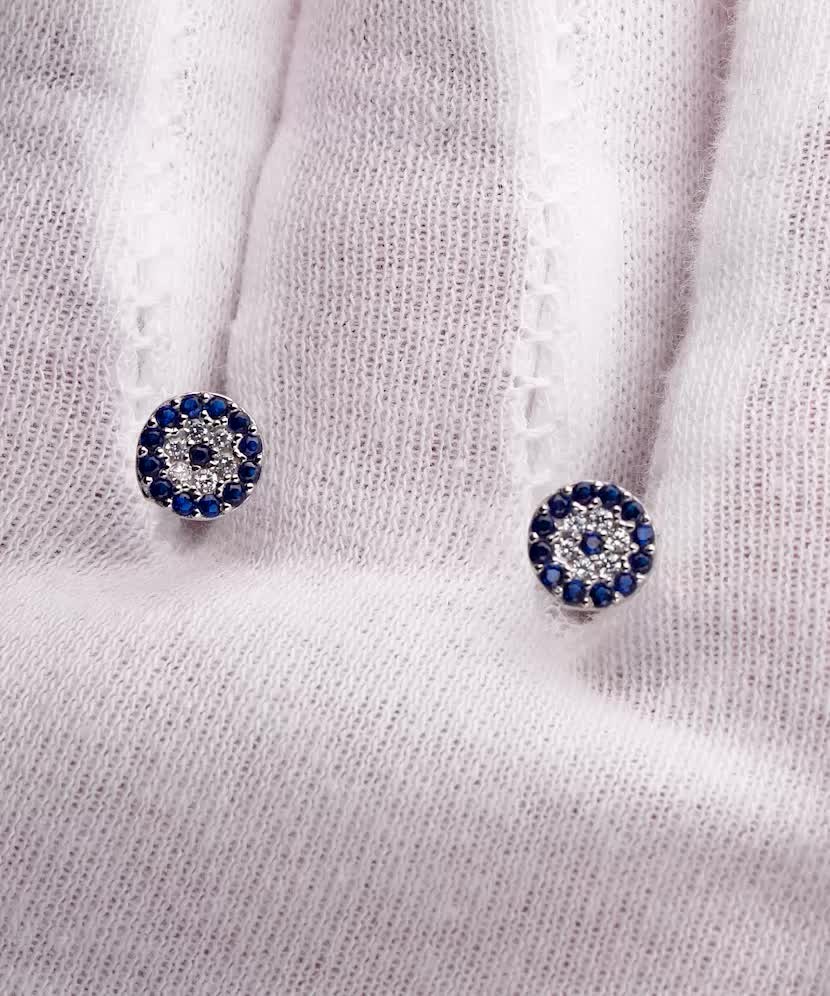 Sidabriniai auskarai su cirkoniais - Sidabriniai auskarai - Goldinga