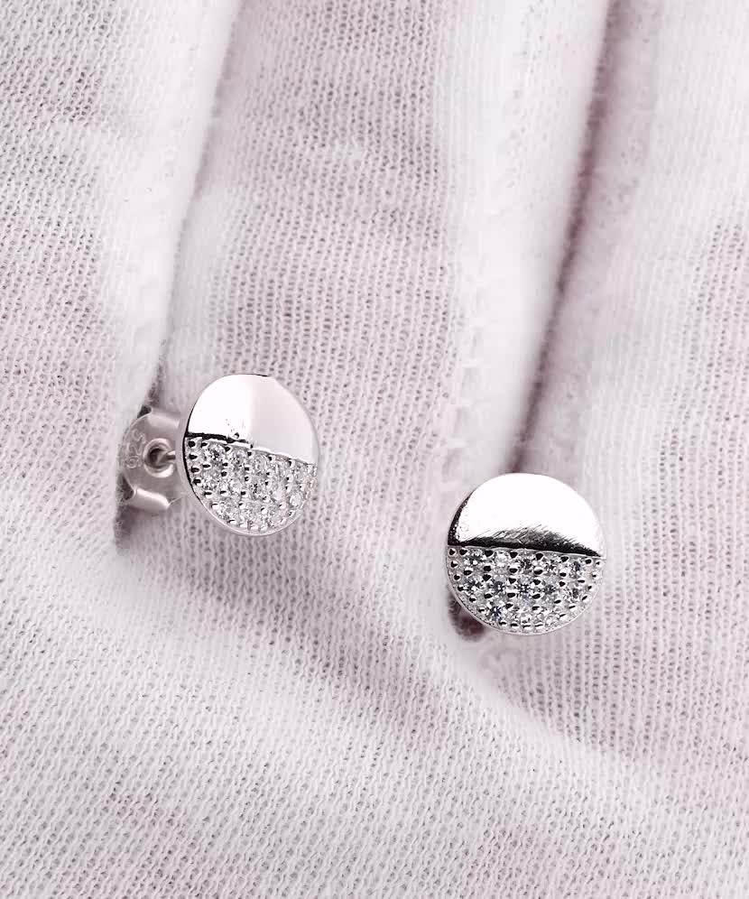 Sidabriniai auskarai su cirkoniais  - Goldinga