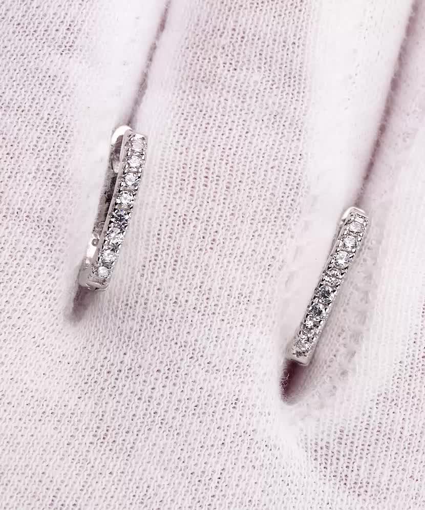 Sidabriniai auskarai su cirkoniais - Sidabriniai auskarai - Goldinga