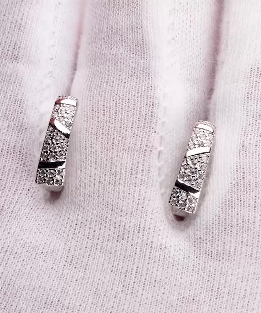 Sidabriniai auskarai su cirkoniais - Sidabriniai auskarai - Goldinga