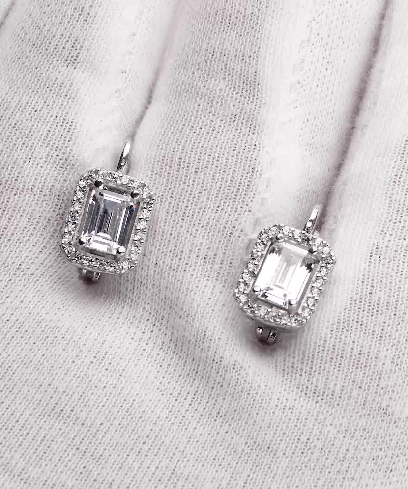 Sidabriniai auskarai su cirkoniais - Sidabriniai auskarai - Goldinga