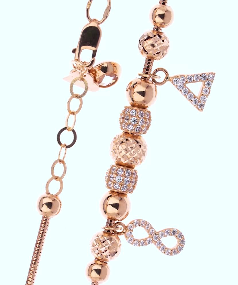 Auksinė apyrankė su cirkoniais - Auksinės apyrankės - Goldinga