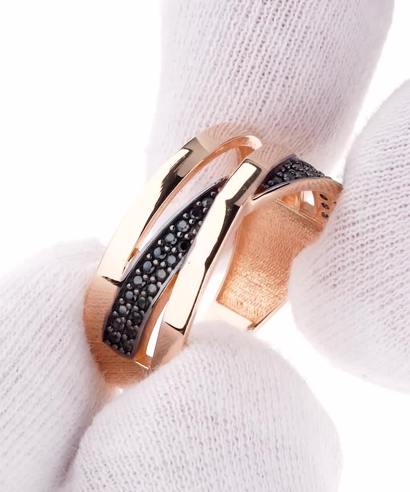 Auksinis žiedas su cirkoniais - Auksiniai žiedai - Goldinga