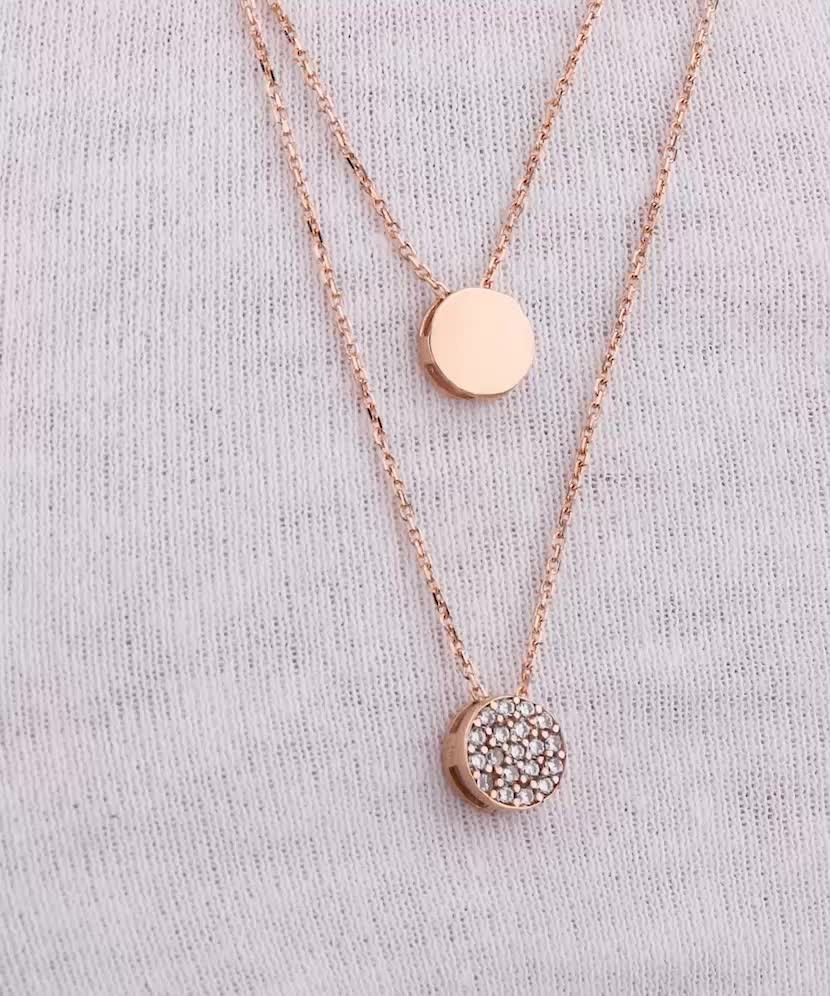 Auksinė grandinėlė su cirkonio pakabuku - Auksinės grandinėlės su pakabukais - Goldinga