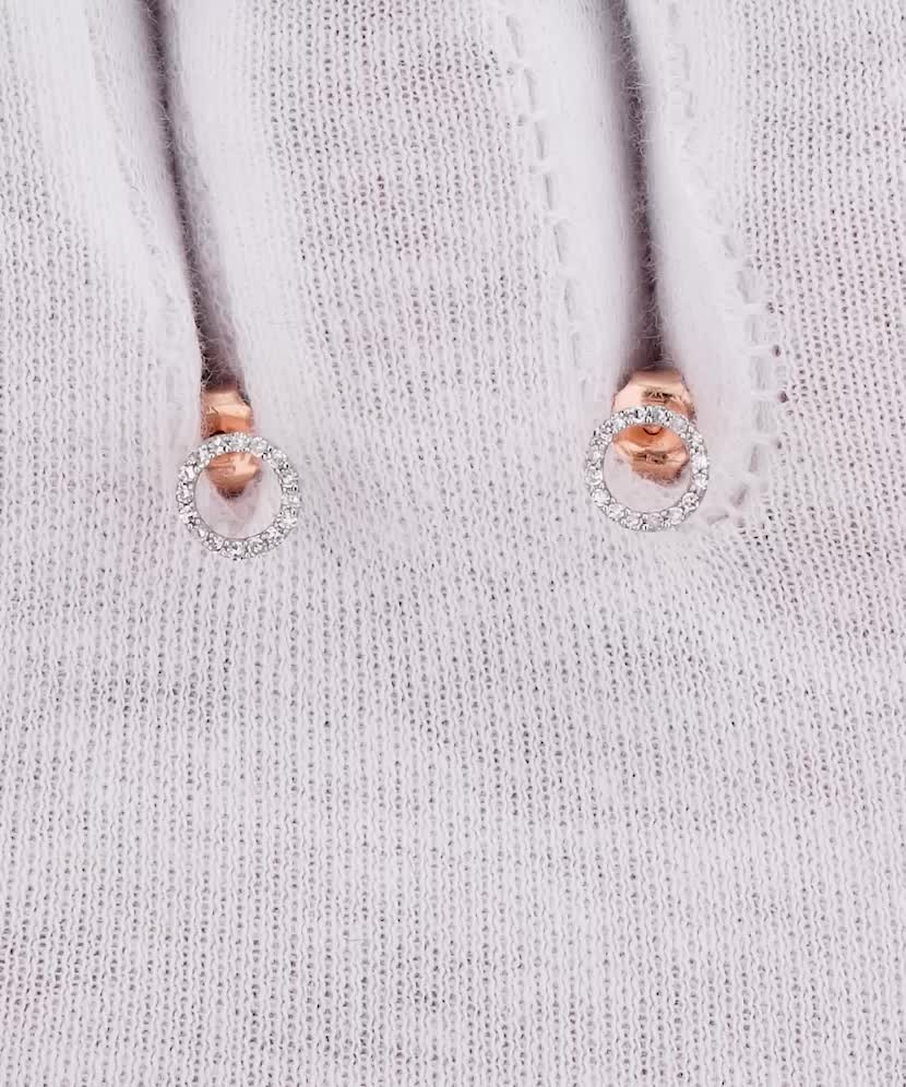 Auksiniai auskarai su deimantais  - Goldinga