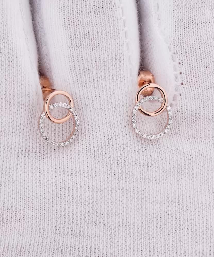 Auksiniai auskarai su deimantais  - Goldinga