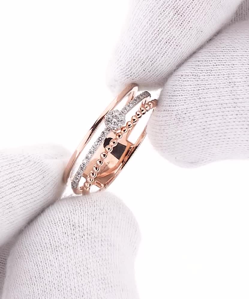 Auksinis žiedas su deimantais  - Goldinga