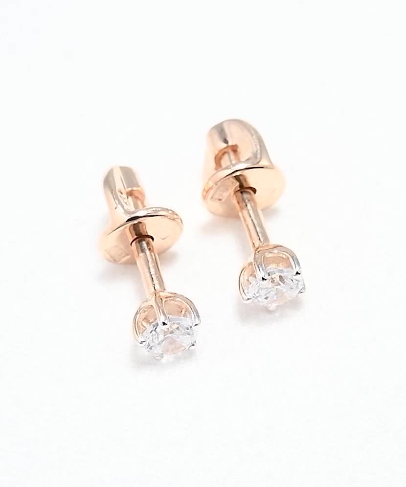 Auksiniai auskarai su cirkoniais - Auksiniai auskarai - Goldinga