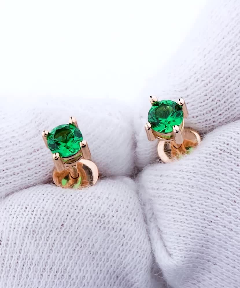 Auksiniai auskarai su cirkoniais - Auksiniai auskarai - Goldinga